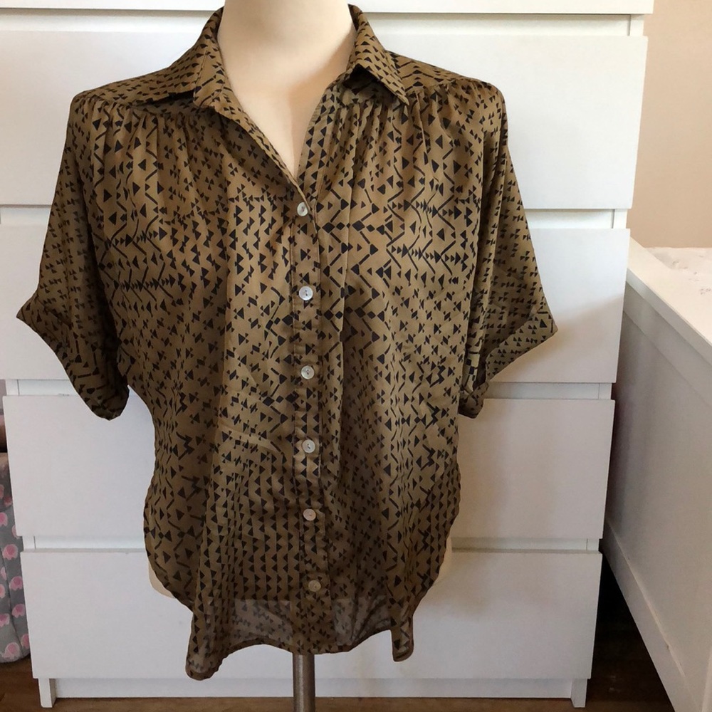 Geo print boyfriend shirt